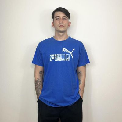 2000s Blue Puma T shirt 3