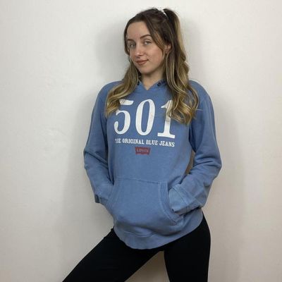 Blue Vintage Levis Hoodie 1
