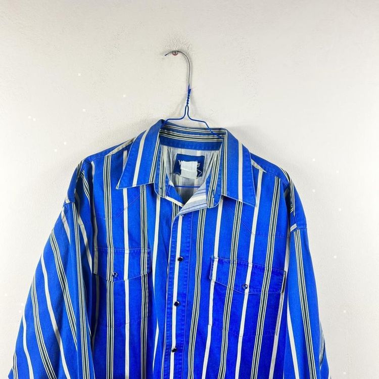 Vintage blue wrangler shirt image 1