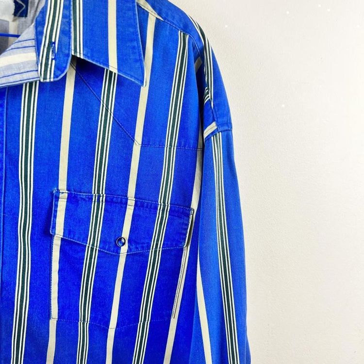 Vintage blue wrangler shirt image 5