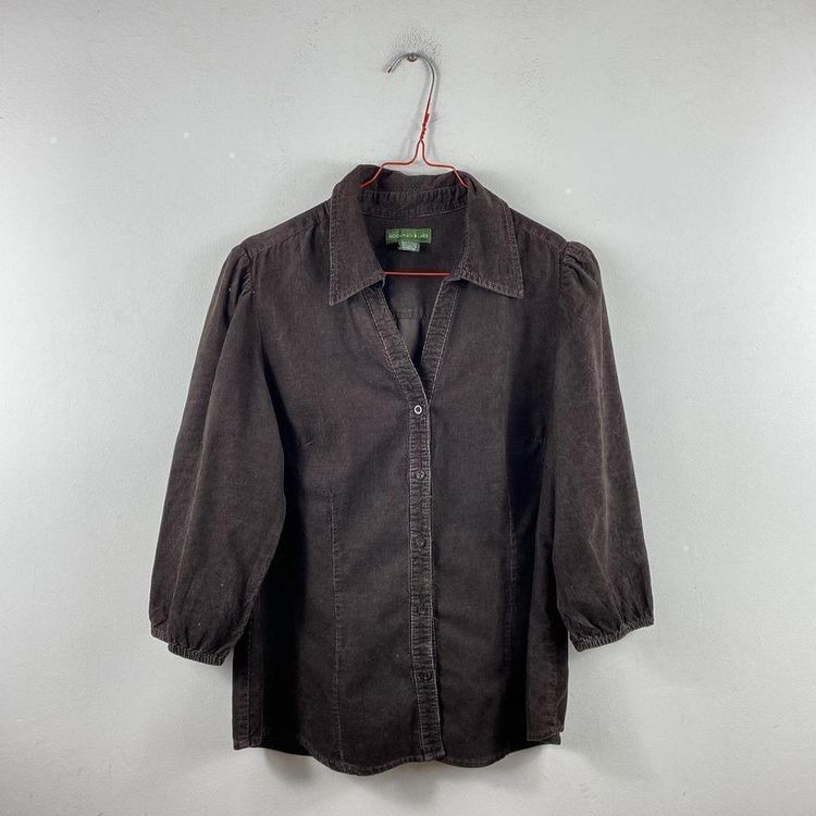Womens Brown Corduroy Shirt 2