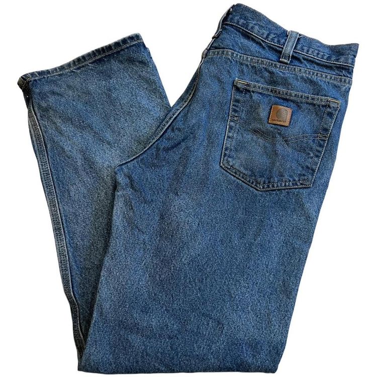 Vintage Carhartt blue relaxed fit jeans pants - size 35x32