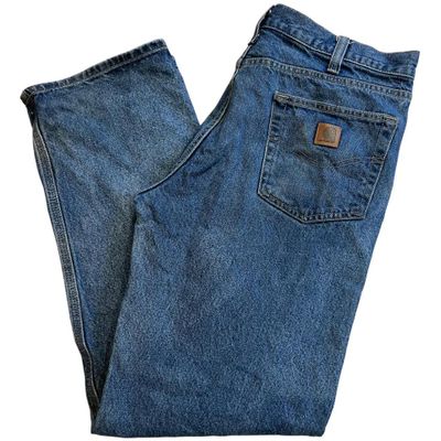 Vintage Carhartt blue relaxed fit jeans pants - size 35x32