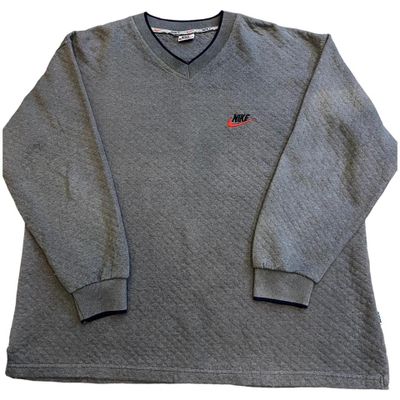 Rare Y2K Vintage Nike Sweater Extra Large Grey