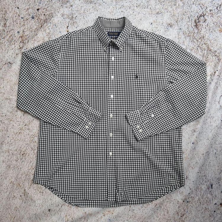 Polo Golf Ralph Lauren OXFORD SHIRT NON IRON CHECK - Black - Size XL