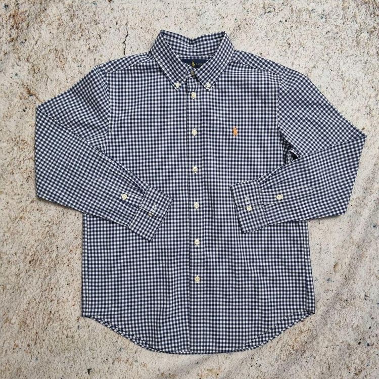 Ralph Lauren OXFORD SHIRT YOUTH SIZE CHECK - Blue - Size L