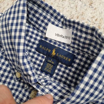 Ralph Lauren OXFORD SHIRT YOUTH SIZE CHECK - Blue - Size L 3
