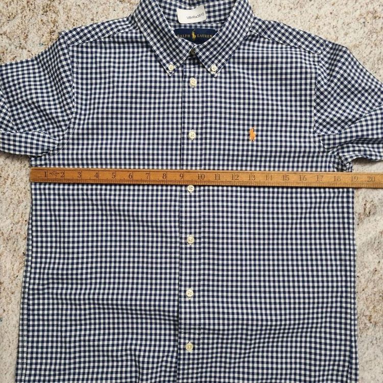 Ralph Lauren OXFORD SHIRT YOUTH SIZE CHECK - Blue - Size L 4