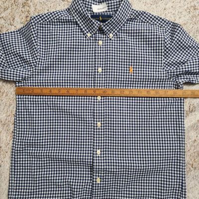 Ralph Lauren OXFORD SHIRT YOUTH SIZE CHECK - Blue - Size L 4