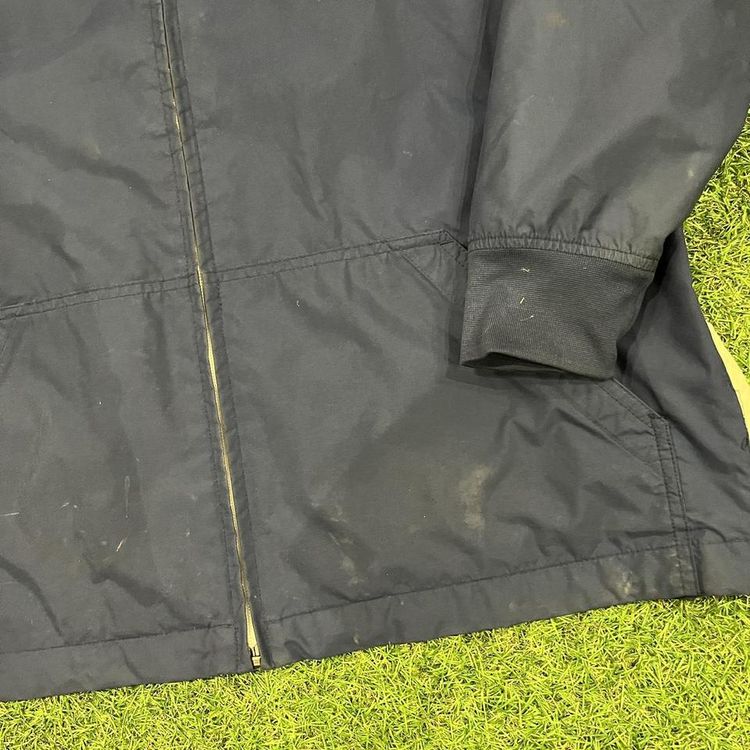 Navy 2000s Nike coat with spell out Nike on the back image 2