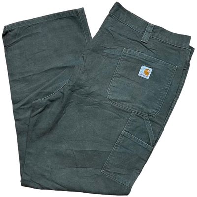 Vintage Carhartt relaxed fit carpenter green pants - size 42x30