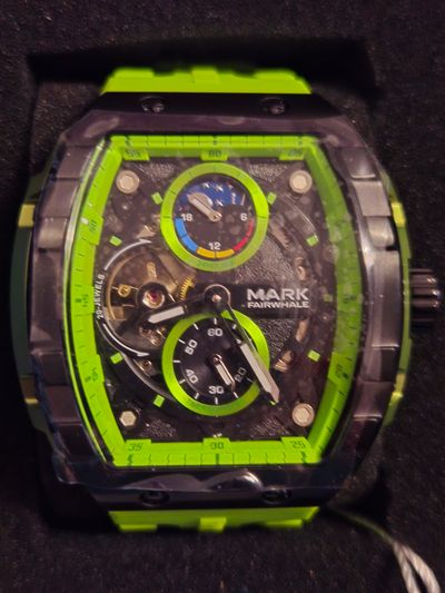 Mark Fairwhale Green Automatic Tourbillon moonphase Wristwatch 2