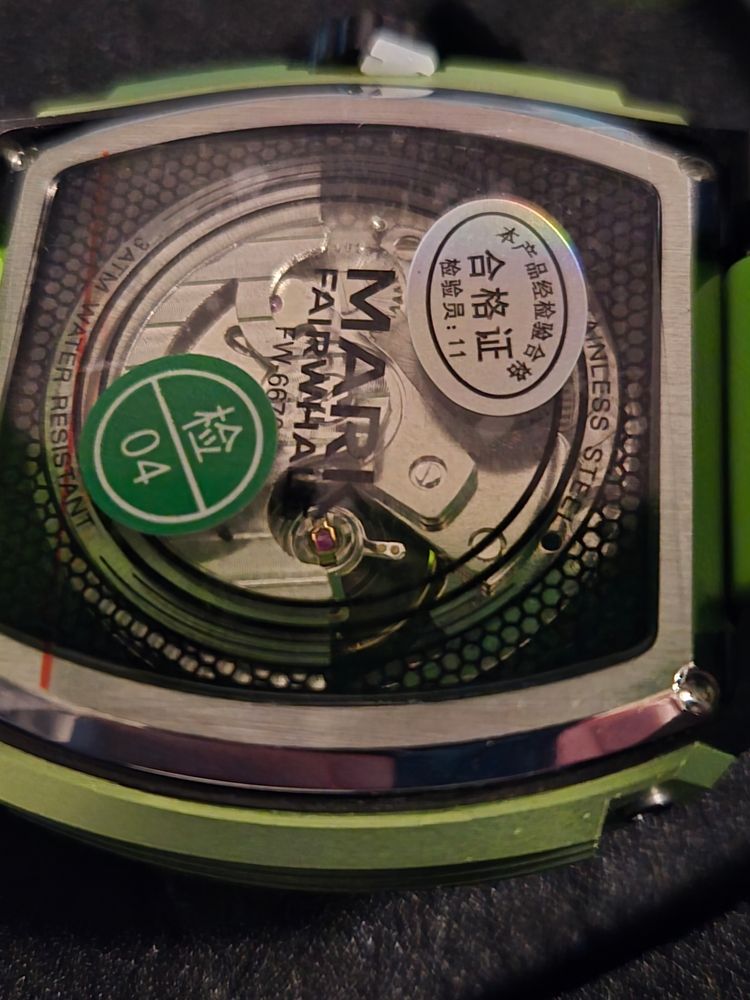 Mark Fairwhale Green Automatic Tourbillon moonphase Wristwatch 3