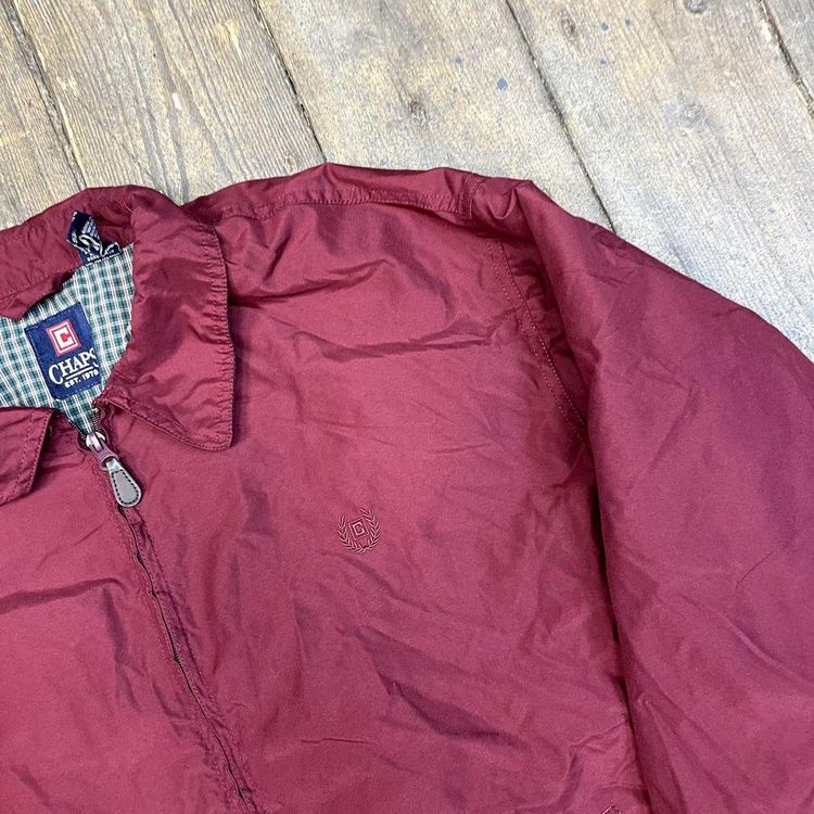 Chaps Harrington Jacket Checkered Lined Vintage 90s Golf Coat, Red, Mens XL image 4
