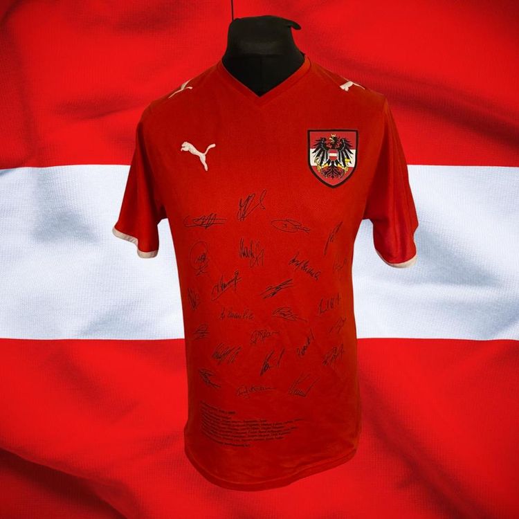 AUSTRIA 2008-09 "SIGNED" HOME FOOTBALL SHIRT