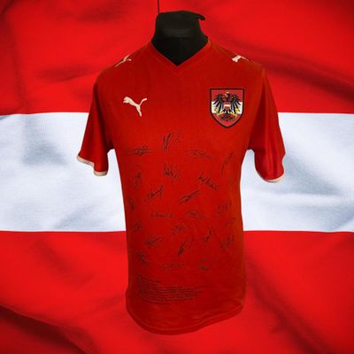 AUSTRIA 2008-09 "SIGNED" HOME FOOTBALL SHIRT