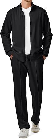 Immagine di Black Hoodie And Black Track Pants Set 2
