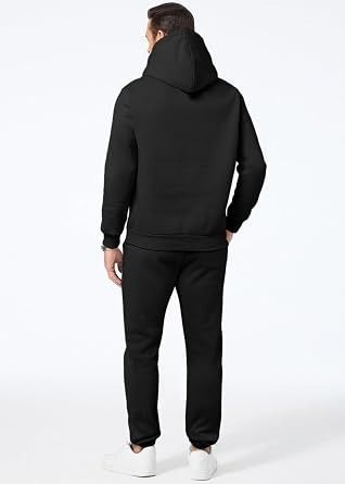 Black Hoodie And Black Track Pants Set image 1