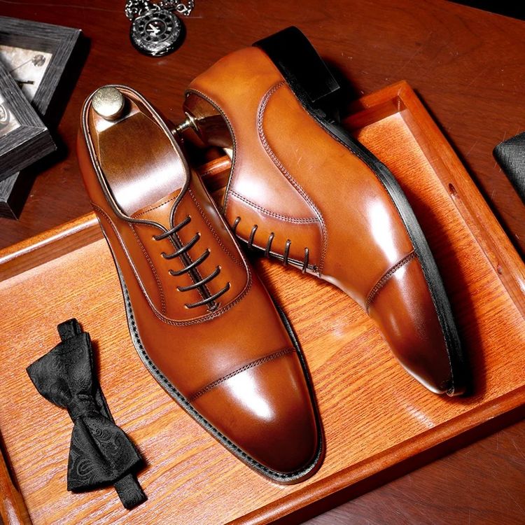 Brown Leather Dress Shoes image 1