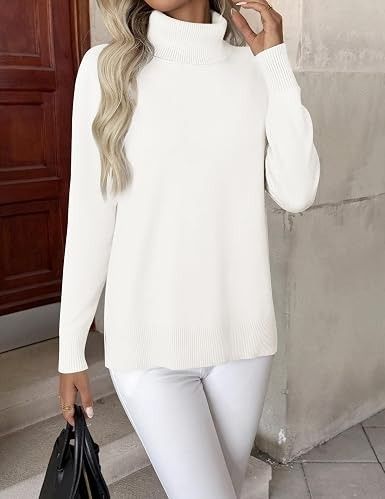 White Turtleneck Sweater image 4