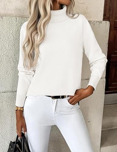 White Turtleneck Sweater image 3