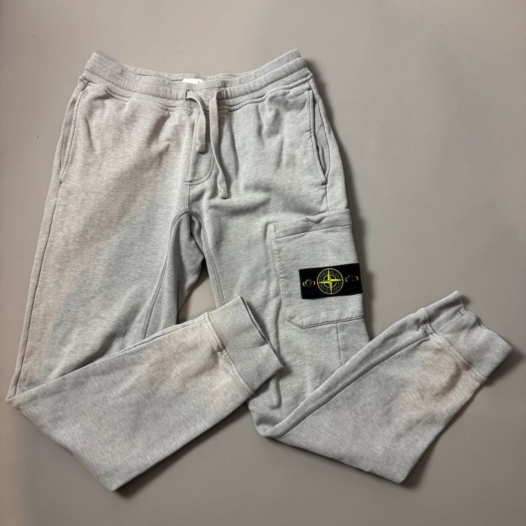Stone Island Grey Cotton Joggers - Small imagen 1