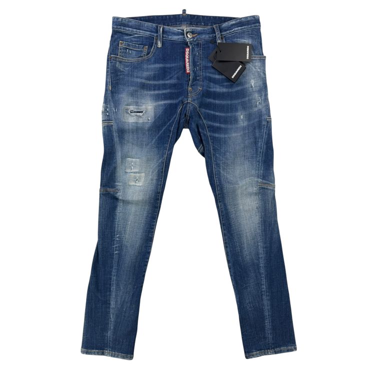 Dsquared2 Men’s Blue Distressed Twist Jeans - 48 (Uk 30) image 1