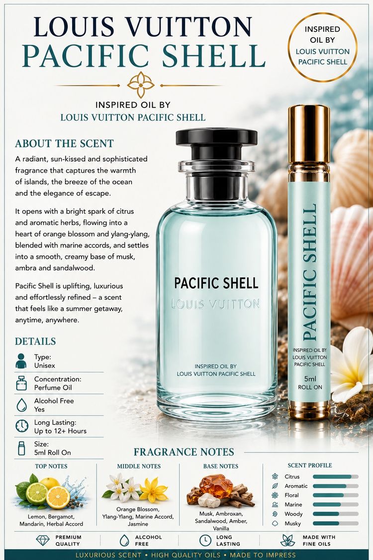 5 MLS oil perfume Louis Vuitton Pacific Shell Perfume Oil