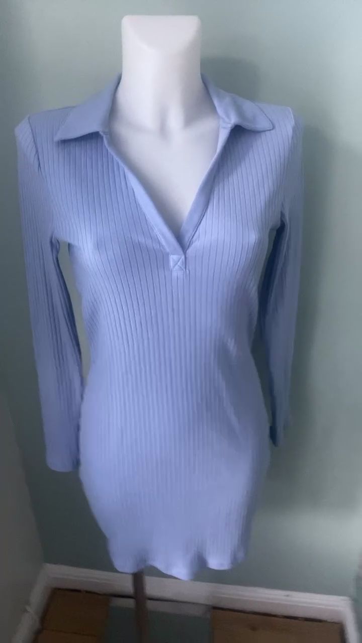 Immagine di H&m Ribbed Bodycon Shirt Dress 1
