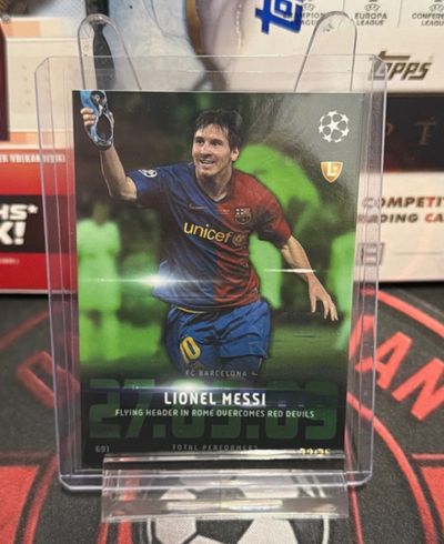 Topps total football Leo Messi /75 green