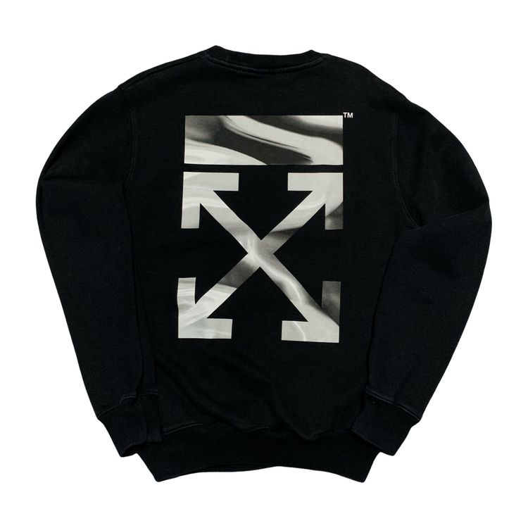 Off White Small Liquid Arrows Black Sweatshirt Crewneck Virgil Abloh