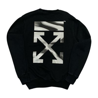 Off White Small Liquid Arrows Black Sweatshirt Crewneck Virgil Abloh