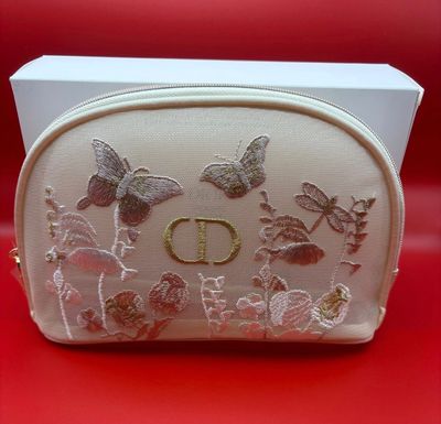 Dior Embroidered Cosmetic Bag