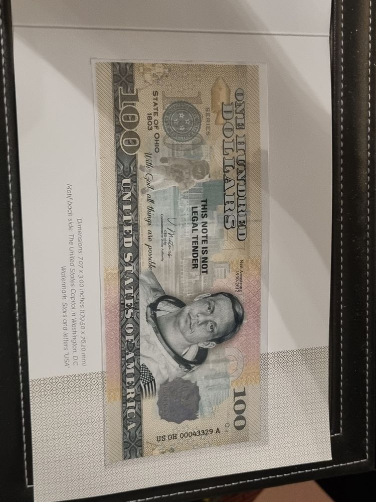 Bill Blass Framed Commemorative $100 Bill Art product image