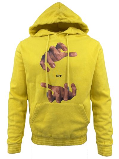 Off-White Hands Graphic Hoodie - Yellow (114213609)