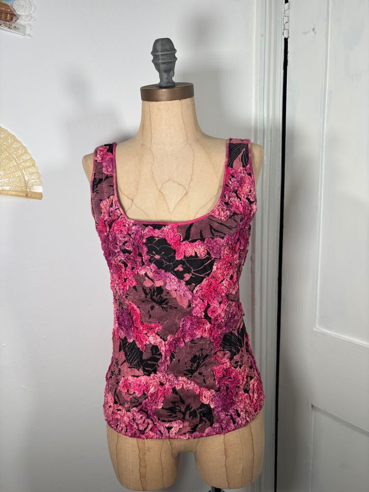 Other Y2K  Pink Floral Textured Tank Top product image