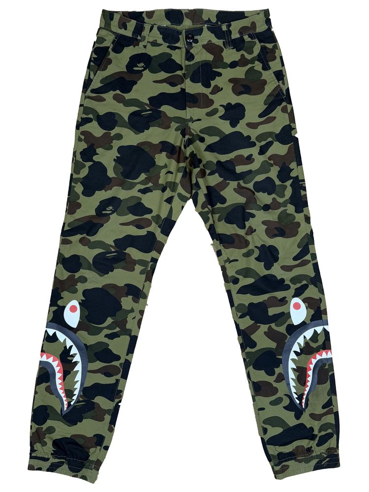 Bape Camo Shark Print Trousers image 1