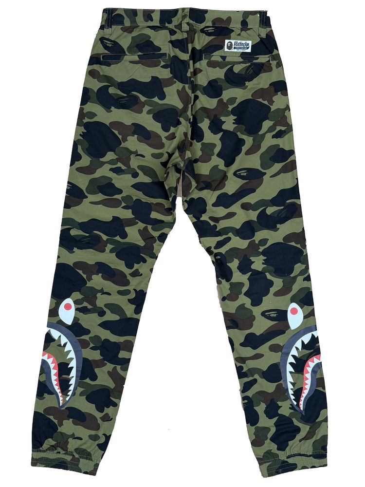 Bape Camo Shark Print Trousers image 6