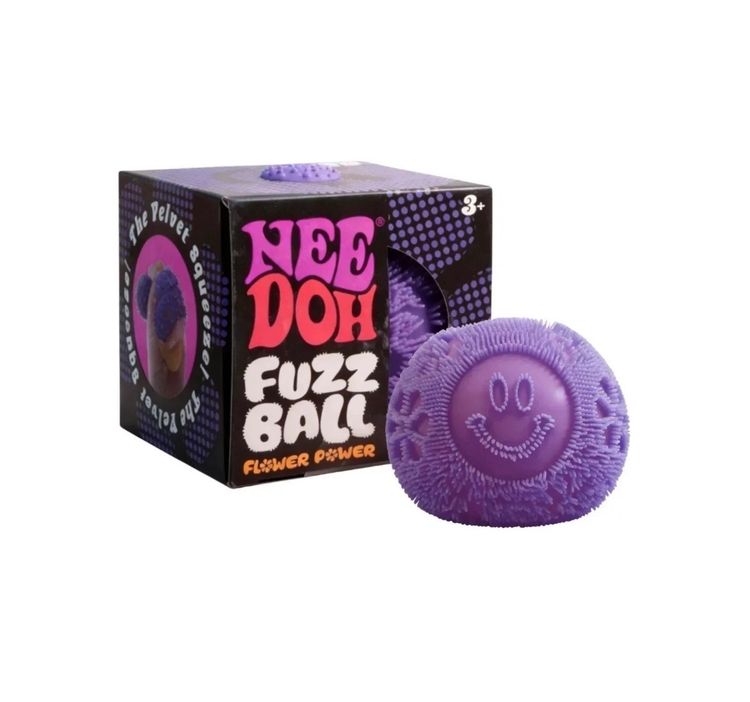 Nee Doh Fuzz Ball purple flower pot