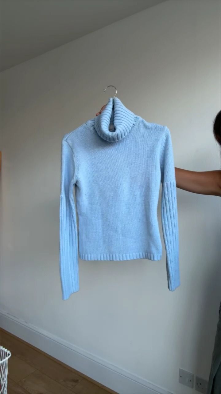 Kimchi Blue BLUE CHUNKY KNIT ROLL NECK JUMPER SIZE SMALL - MEDIUM  product image