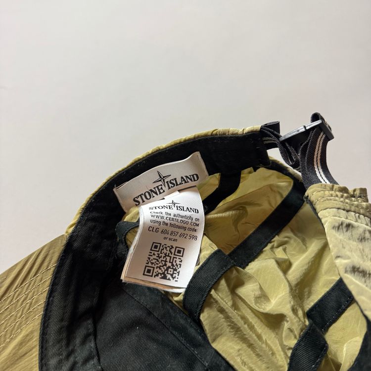 Stone Island Mustard Nylon Shimmer Cap - Large image 3