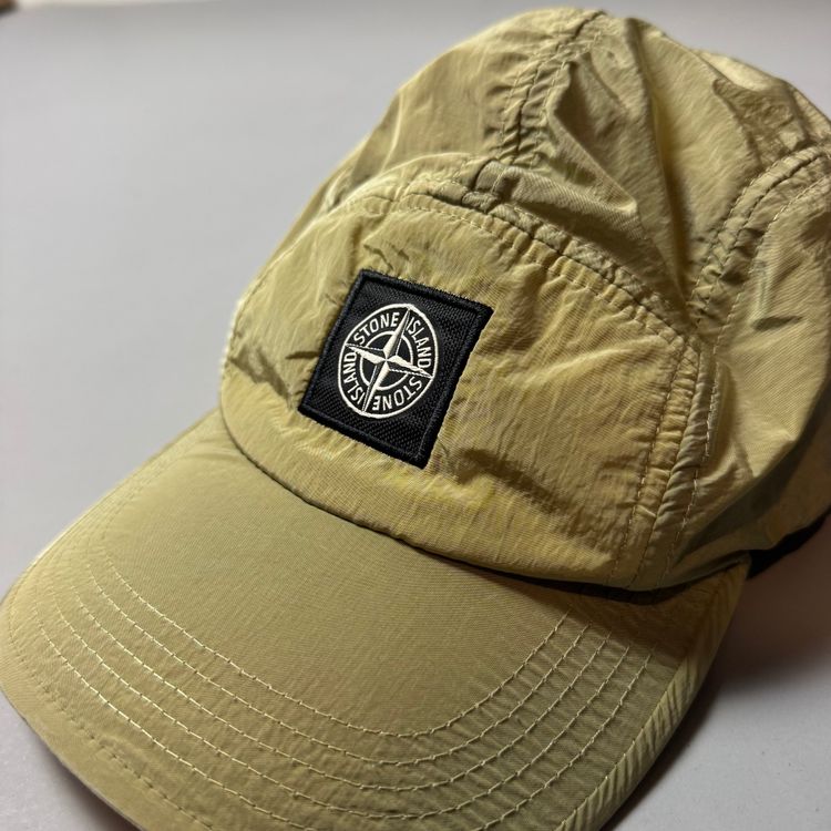 Stone Island Mustard Nylon Shimmer Cap - Large image 2