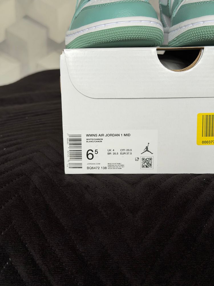 NIKE JORDAN 1 mid zielone białe  obraz 6