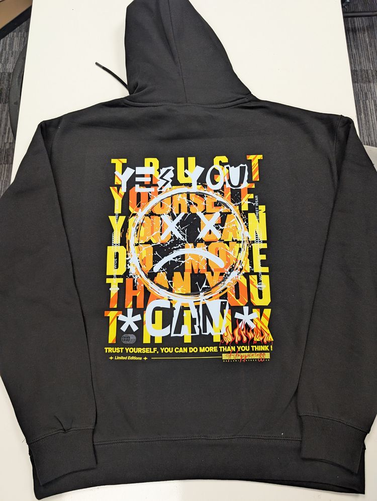 Zero13 Trust Yourself Black Hoodie, new, all sizes  image 1