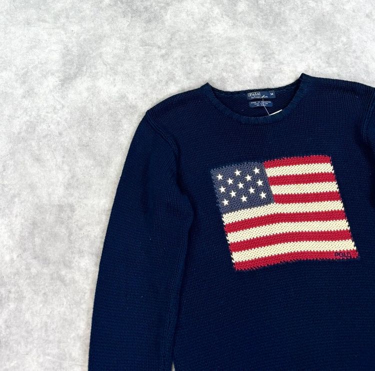 Vintage Polo Ralph Lauren flag knit jumper image 3