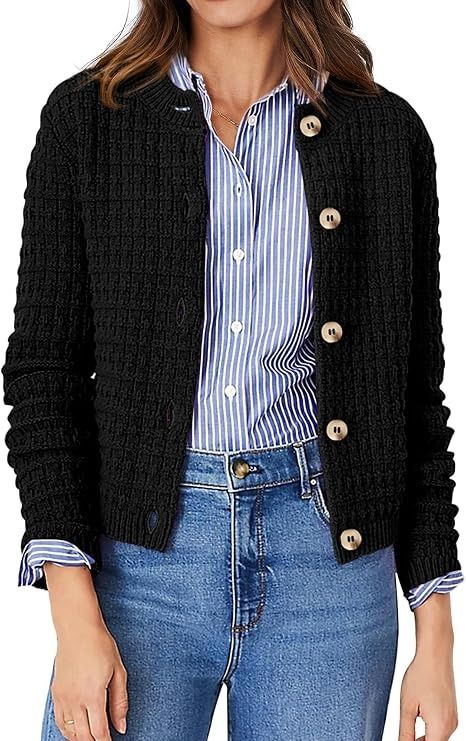 Black Knitted Cardigan image 1
