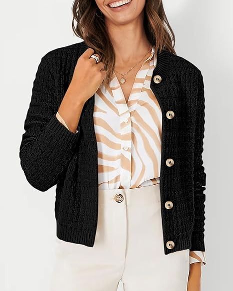 Black Knitted Cardigan image 5