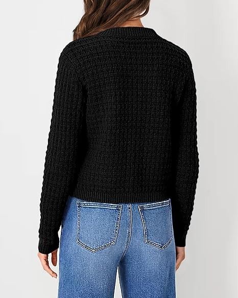 Black Knitted Cardigan image 6