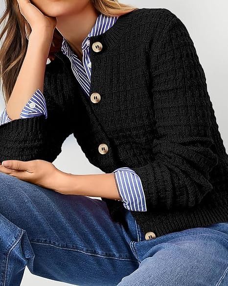Black Knitted Cardigan image 2