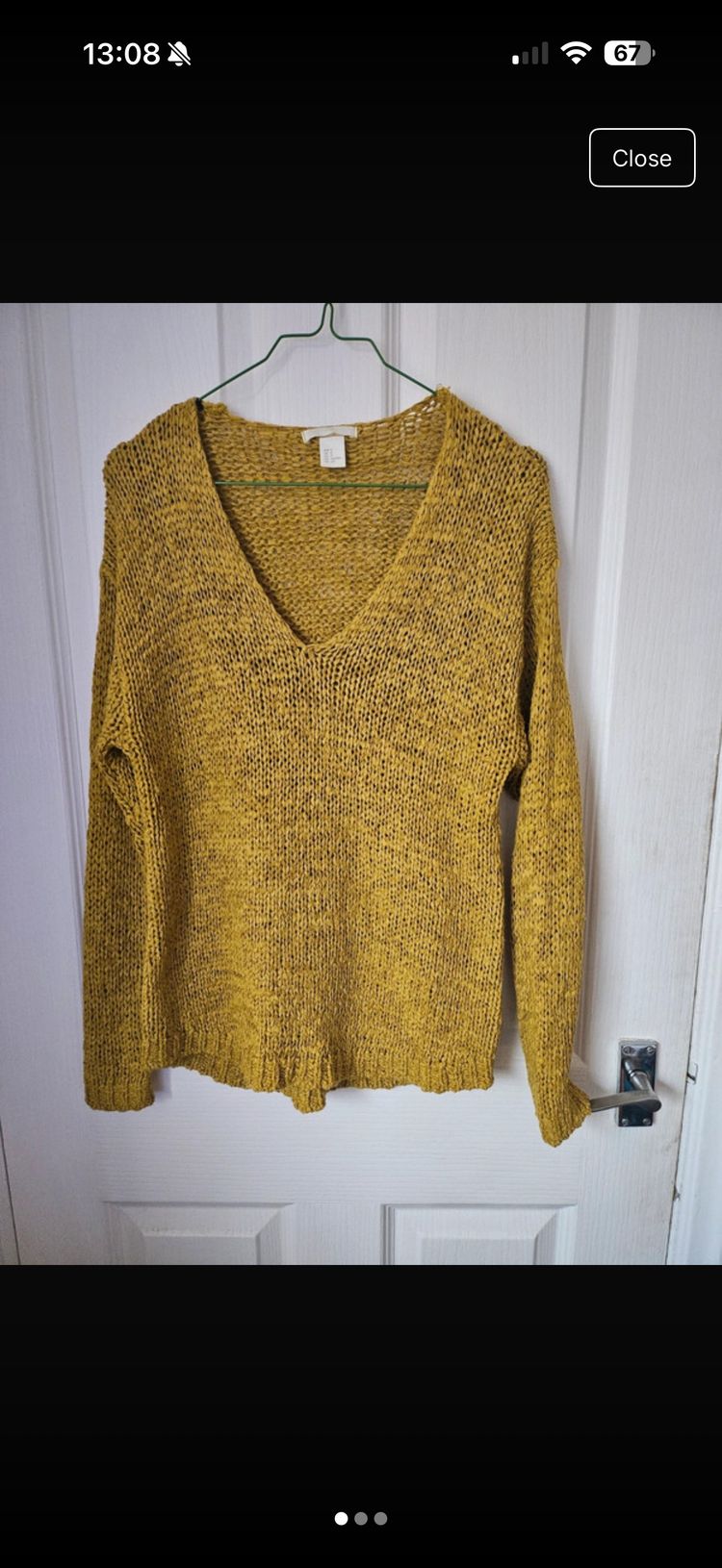 H&M H&M Yellow Knitted Sweater product image